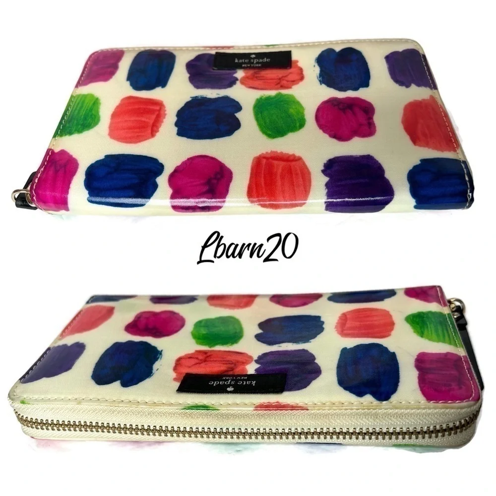 Kate Spade Paint Brush Stroke Tote and Wallet Rare Set Daycation